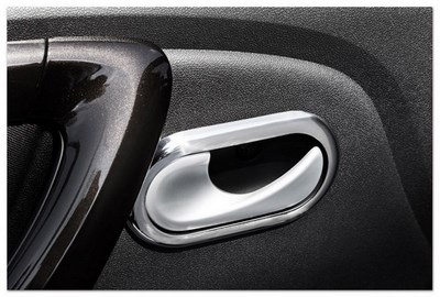 Накладка  под ручку внутренняя двери (нерж.) 4 шт  RENAULT CLIO  III - HB 2006 -2012